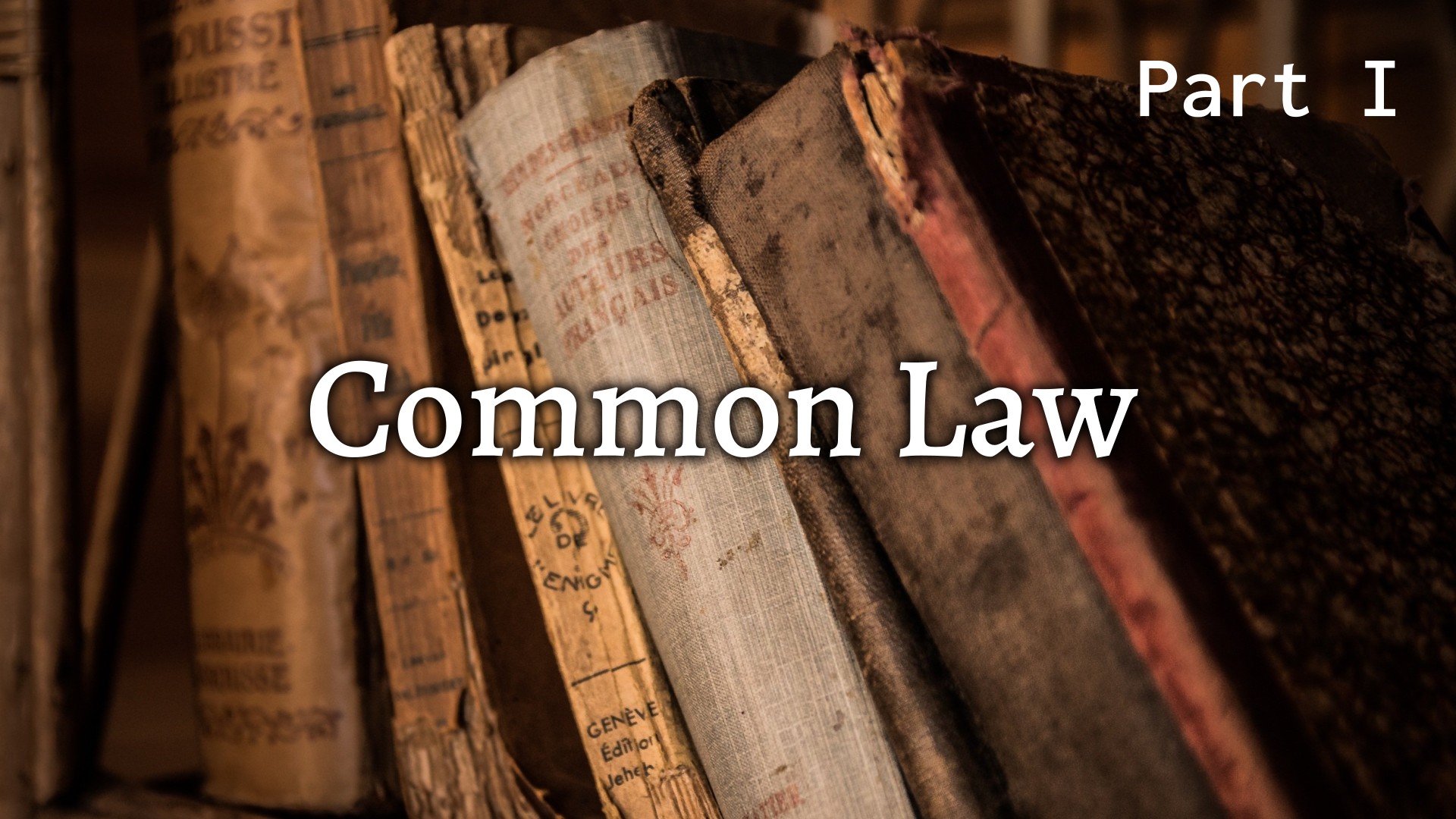 You are currently viewing The Common Law – Part I